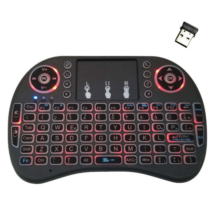 Support Language: Italy i8 Air Mouse Wireless Backlight Keyboard with Touchpad for Android TV Box...