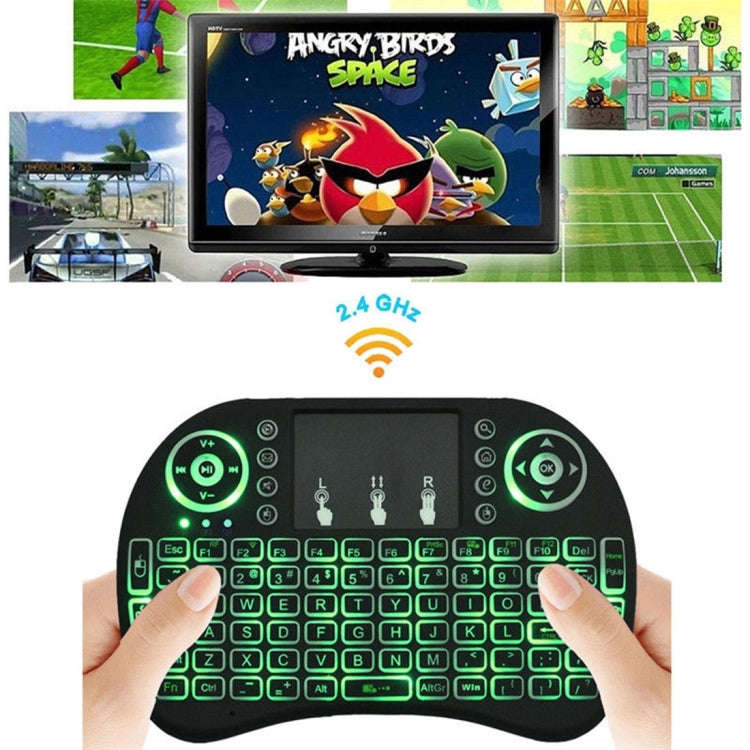 Support Language: Italy i8 Air Mouse Wireless Backlight Keyboard with Touchpad for Android TV Box...