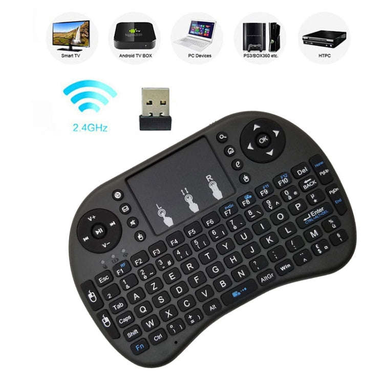 Support Language: French i8 Air Mouse Wireless Keyboard with Touchpad for Android TV Box & Smart ...