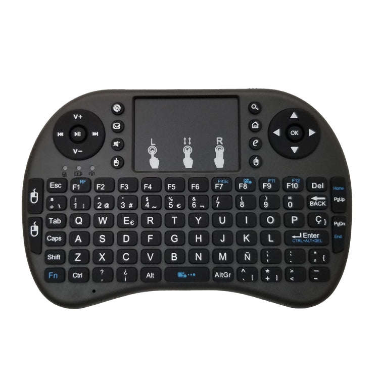 Support Language: Spanish i8 Air Mouse Wireless Keyboard with Touchpad for Android TV Box & Smart...