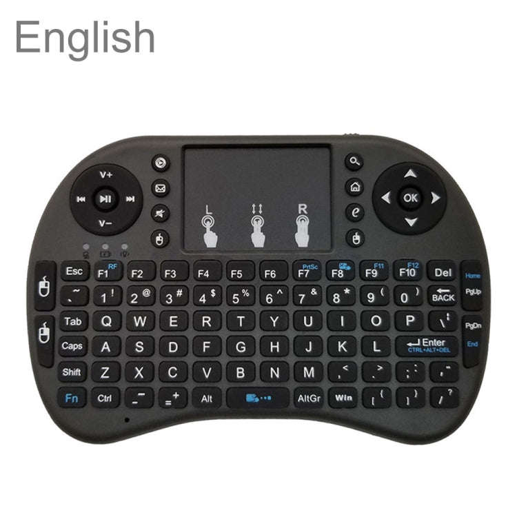 Support Language: English i8 Air Mouse Wireless Keyboard with Touchpad for Android TV Box & Smart...