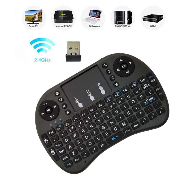 Support Language: English i8 Air Mouse Wireless Keyboard with Touchpad for Android TV Box & Smart...