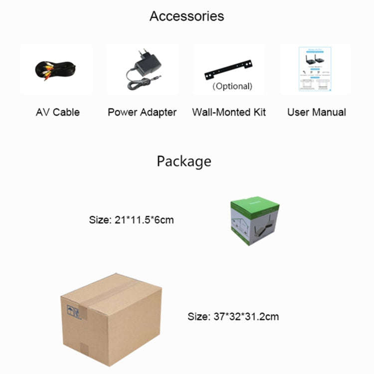 Measy AV530-2 5.8GHz Wireless Audio / Video Transmitter + 2 Receiver, Transmission Distance: 300m...