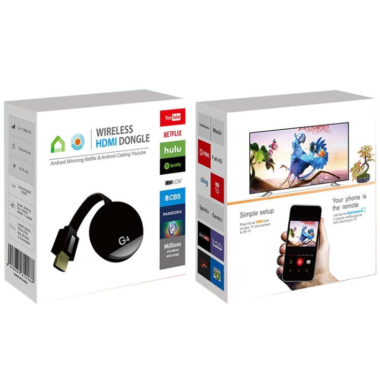 G4 Wireless WiFi Display Dongle Receiver Airplay Miracast DLNA TV Stick for iPhone, Samsung, and ...