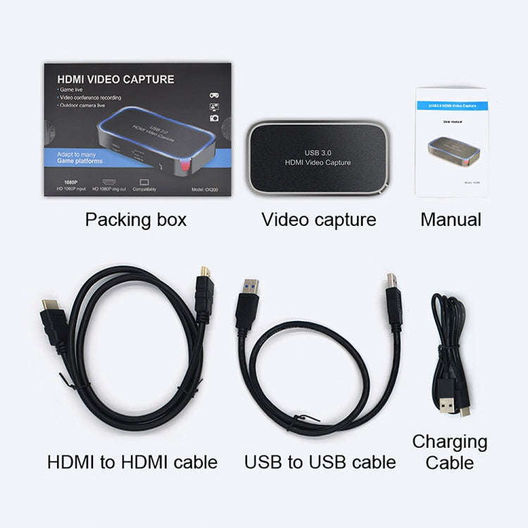 CK200 1080P HDMI + Microphone to HDMI + Audio + USB 3.0 HD Video Capture Card Device, Support UVC...