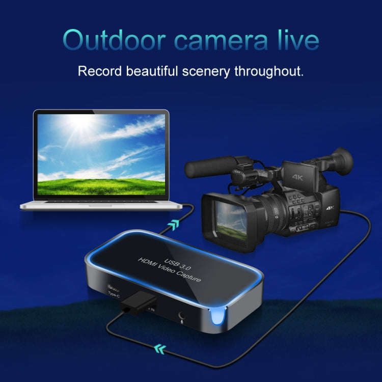 CK200 1080P HDMI + Microphone to HDMI + Audio + USB 3.0 HD Video Capture Card Device, Support UVC...
