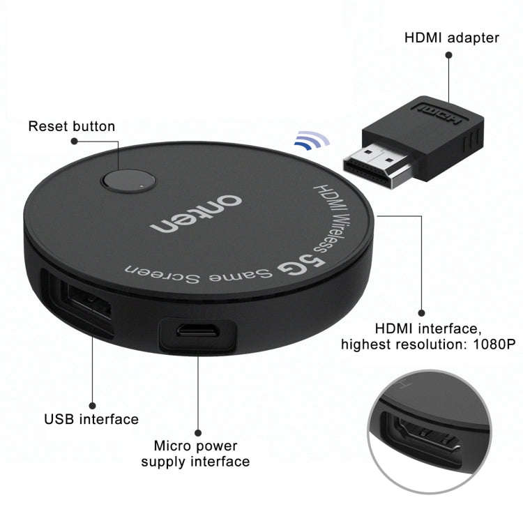 Onten 7576 Dual Frequency 1080P HD Wireless Homescreen