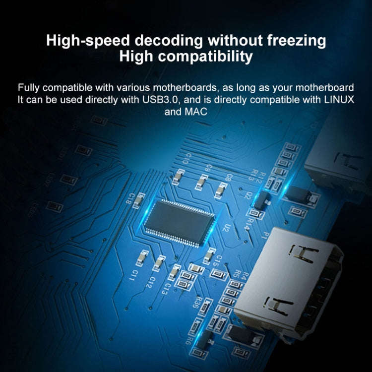 Z28 Professional HDMI Female + Mic + Line In to HDMI Female USB 3.0 Video Audio Capture Box(Black)