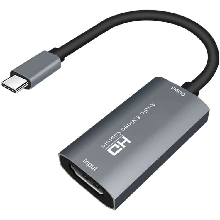 Z29A HDMI Female to USB-C / Type-C Male Video Audio Capture Box(Grey)