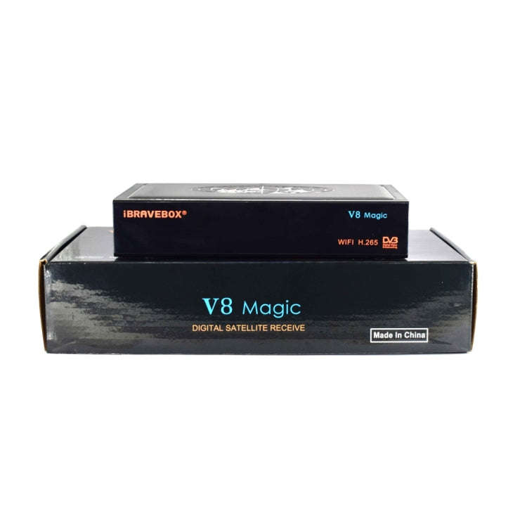 iBRAVEBOX V8 MAGIC Digital Satellite Signal Finder Meter, Support H.265+DVB-S/S2 & IPTV(UK Plug)