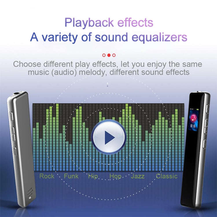 Q33 External Play MP3 Voice Control High Definition Noise Reduction Recording Pen, 8G, Support Pa...