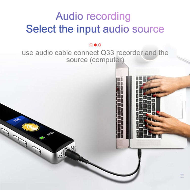 Q33 External Play MP3 Voice Control High Definition Noise Reduction Recording Pen, 8G, Support Pa...
