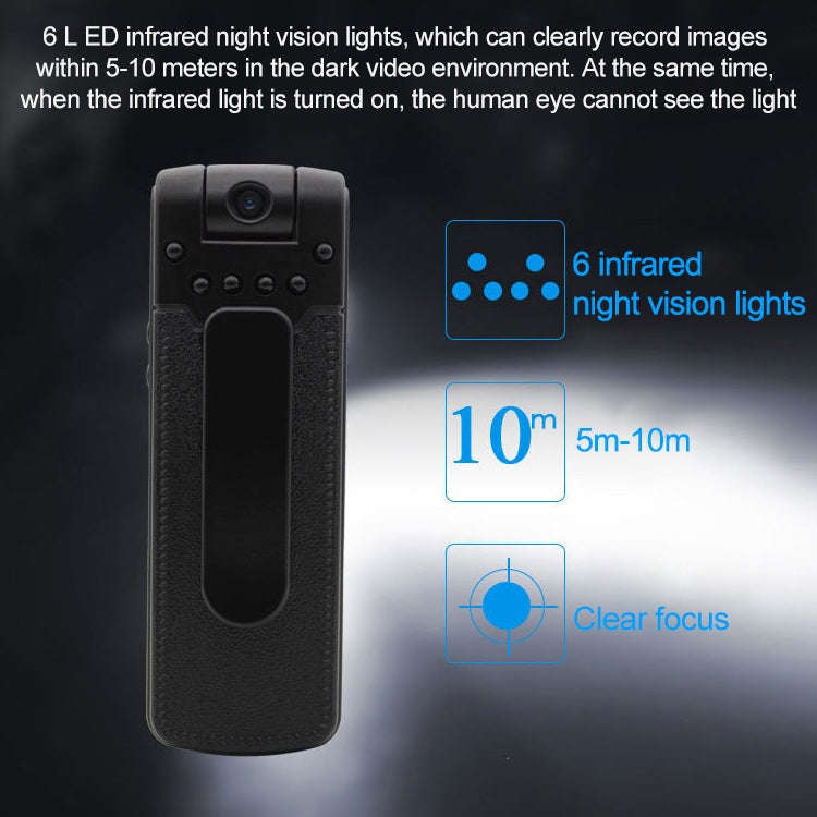 B18 Back Clip Design 1080P HD Camera Recording Pen, Support Motion Detection / Infrared Night Vis...