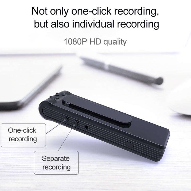 B19 Back Clip Design 1080P HD Camera Video Recorder, Support Motion Detection / Infrared Night Vi...
