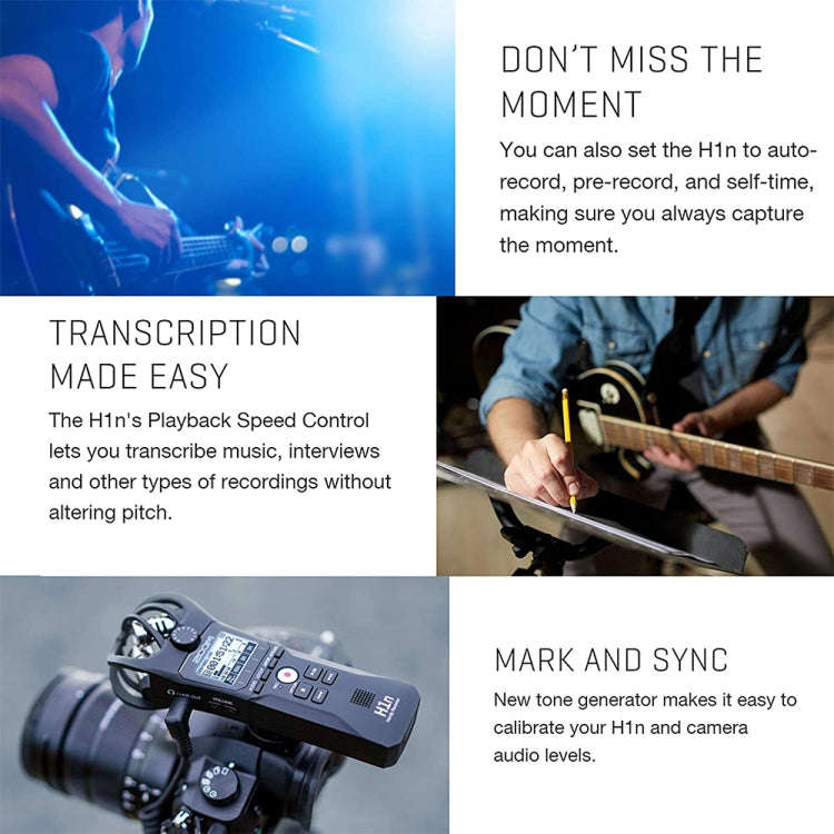 ZOOM H1N  Mini Monochrome LCD Handheld Recorder, Support TF Card & Unrestricted Recording & Trans...