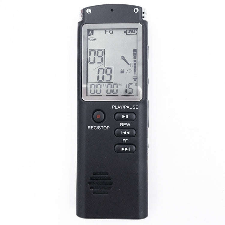 T60 Monochrome Screen HD Noise Reduction Digital Voice Recorder, 16G, Support MP3 / WAV Format (B...