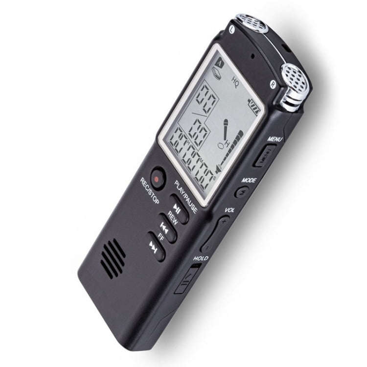 T60 Monochrome Screen HD Noise Reduction Digital Voice Recorder, 16G, Support MP3 / WAV Format (B...