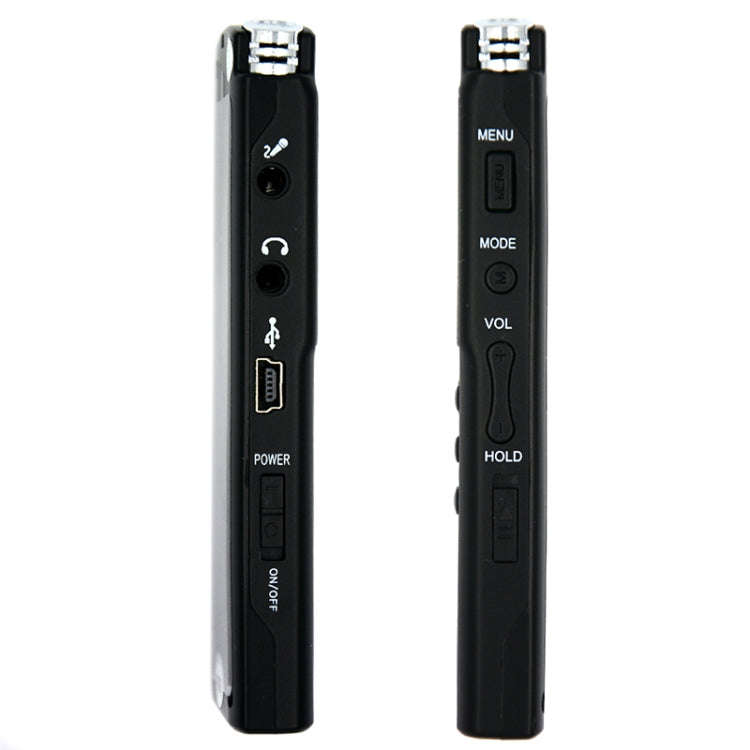 T60 Monochrome Screen HD Noise Reduction Digital Voice Recorder, 16G, Support MP3 / WAV Format (B...