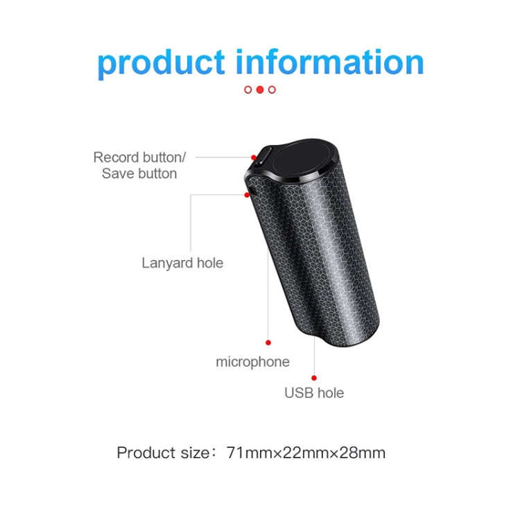 Q70 32GB Smart HD Noise Reduction Voice Control Recording Pen