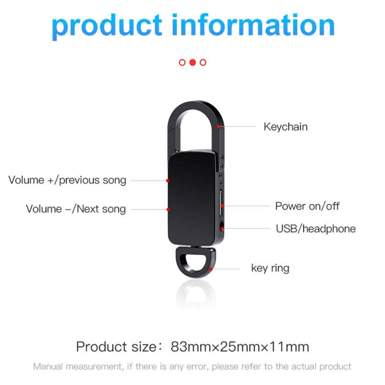 S20 8GB Keychain HD Noise Reduction Portable Recording Pen