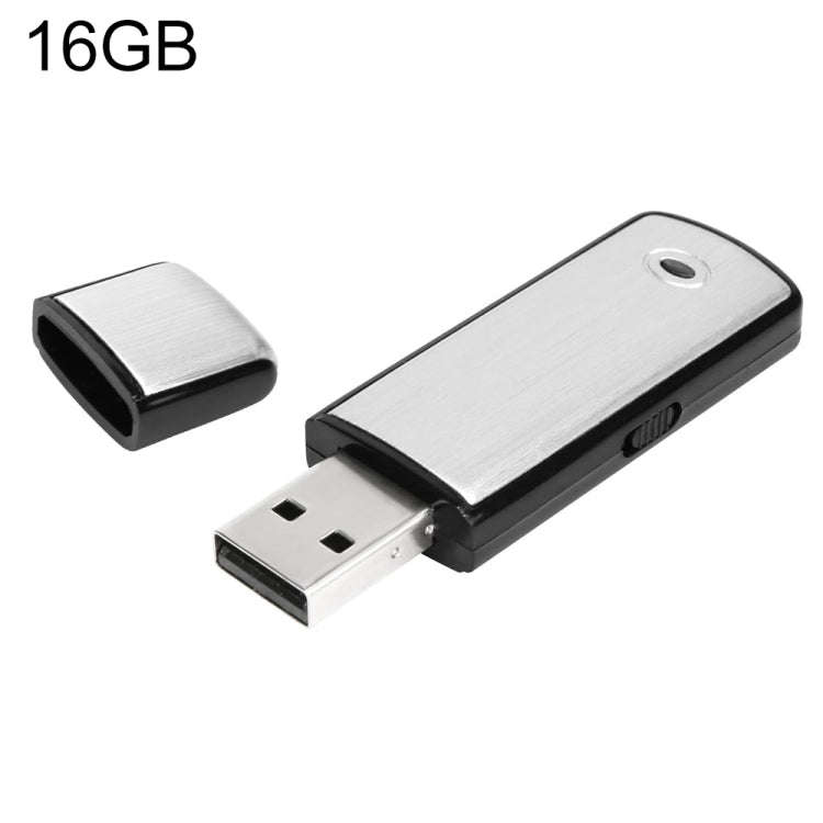 SK858 16GB Rechargeable Portable U-Disk Meeting Voice Recorder (Black)