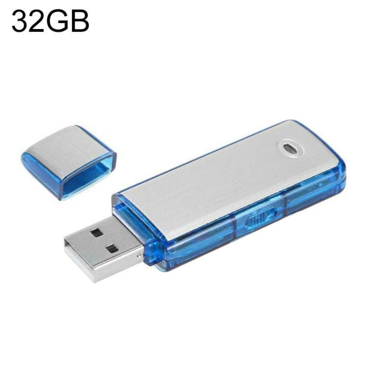SK858 32GB Rechargeable Portable U-Disk Meeting Voice Recorder (Blue)