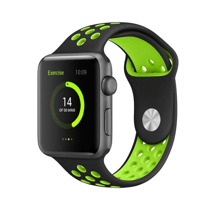 For Apple Watch Series 7 41mm / 6 & SE & 5 & 4 40mm / 3 & 2 & 1 38mm Fashionable Classical Silico...