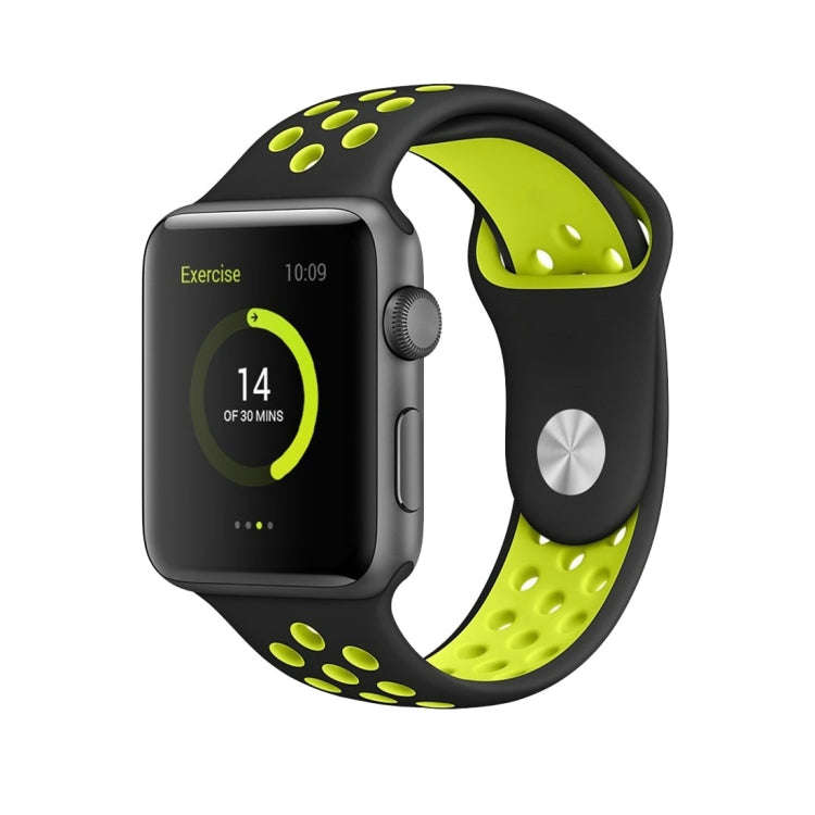 For Apple Watch Series 7 41mm / 6 & SE & 5 & 4 40mm / 3 & 2 & 1 38mm Fashionable Classical Silico...