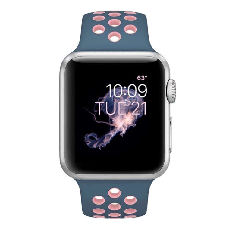 For Apple Watch Series 7 41mm / 6 & SE & 5 & 4 40mm / 3 & 2 & 1 38mm Fashionable Classical Silico...