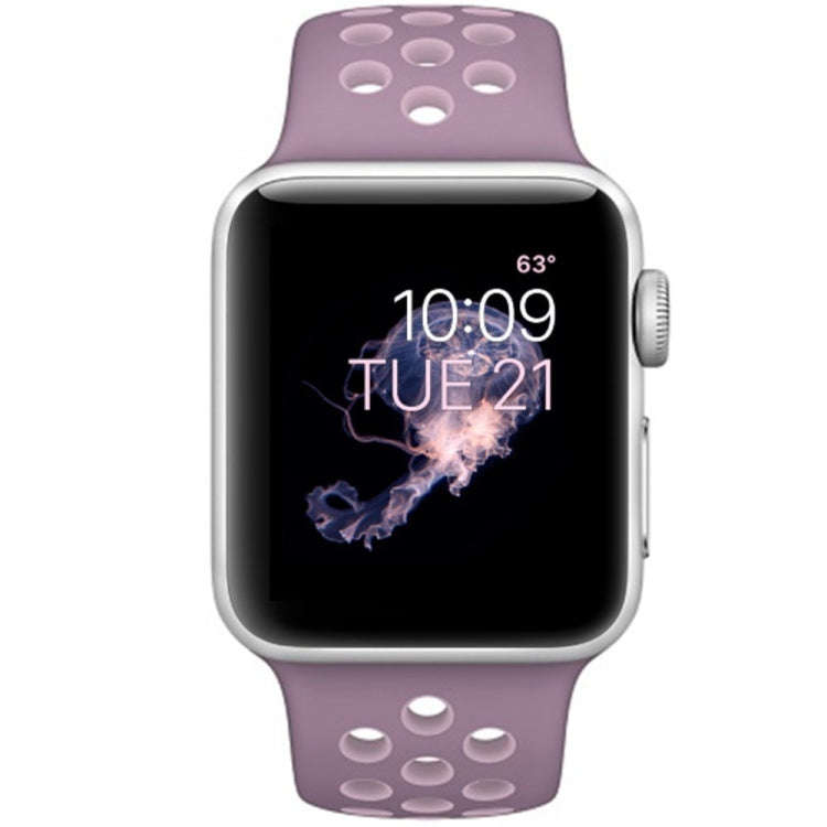 For Apple Watch Series 7 41mm / 6 & SE & 5 & 4 40mm / 3 & 2 & 1 38mm Fashionable Classical Silico...