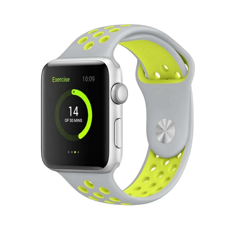For Apple Watch Series 7 41mm / 6 & SE & 5 & 4 40mm / 3 & 2 & 1 38mm Fashionable Classical Silico...