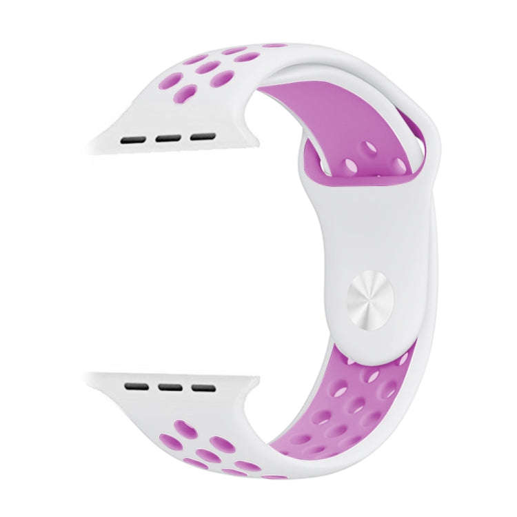 For Apple Watch Series 7 41mm / 6 & SE & 5 & 4 40mm / 3 & 2 & 1 38mm Fashionable Classical Silico...