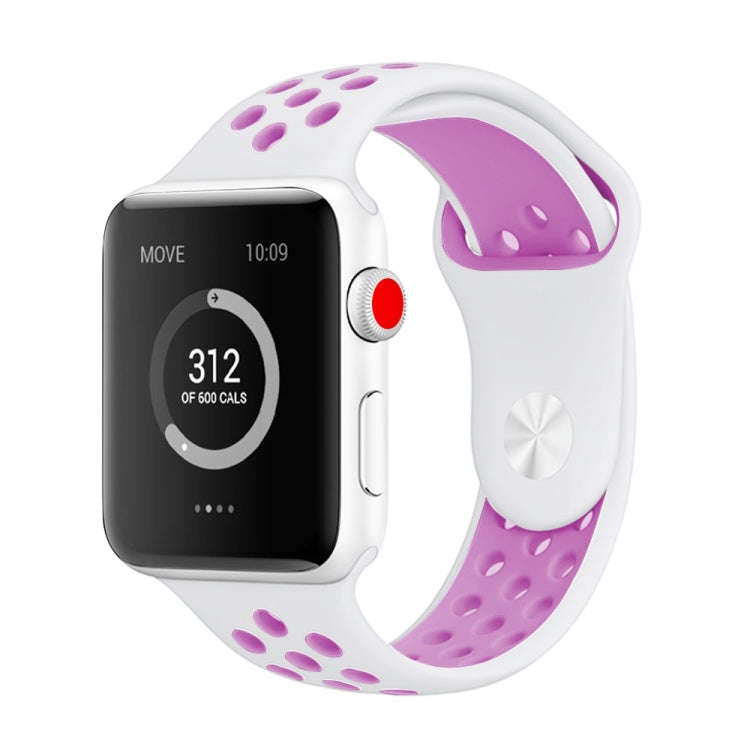 For Apple Watch Series 7 41mm / 6 & SE & 5 & 4 40mm / 3 & 2 & 1 38mm Fashionable Classical Silico...