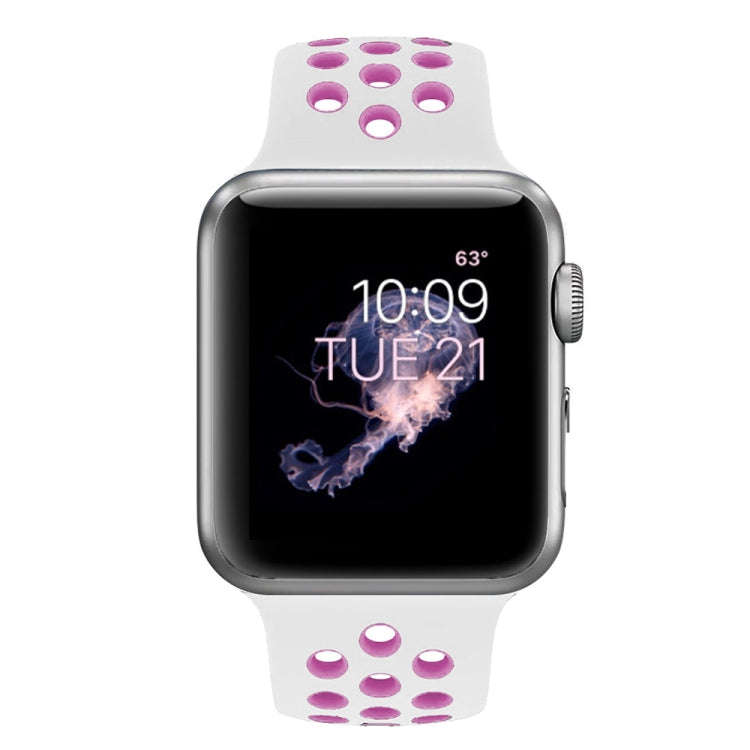 For Apple Watch Series 7 41mm / 6 & SE & 5 & 4 40mm / 3 & 2 & 1 38mm Fashionable Classical Silico...