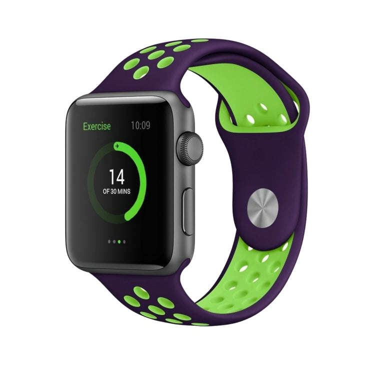 For Apple Watch Series 7 41mm / 6 & SE & 5 & 4 40mm / 3 & 2 & 1 38mm Fashionable Classical Silico...