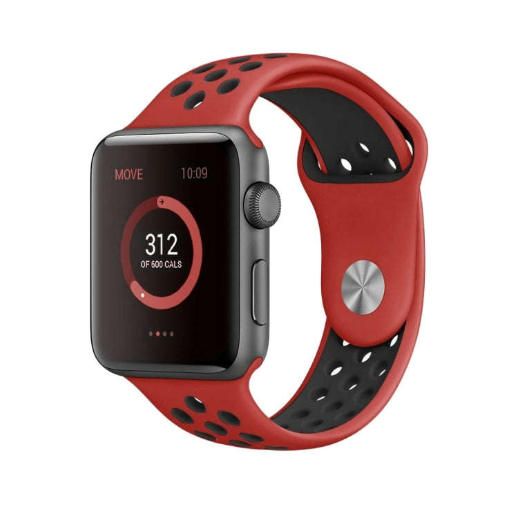 For Apple Watch Series 7 41mm / 6 & SE & 5 & 4 40mm / 3 & 2 & 1 38mm Fashionable Classical Silico...