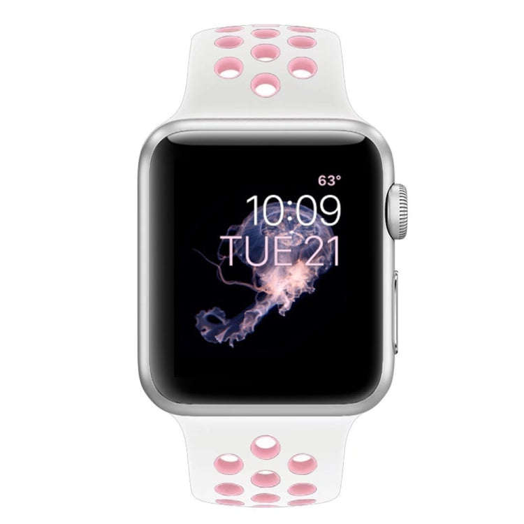For Apple Watch Series 7 41mm / 6 & SE & 5 & 4 40mm / 3 & 2 & 1 38mm Fashionable Classical Silico...