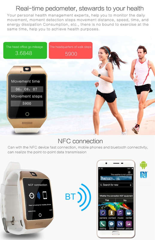 Q18S 1.54 inch IPS Screen MTK6260A Bluetooth 3.0 Smart Watch Phone, Pedometer / Sedentary Reminde...