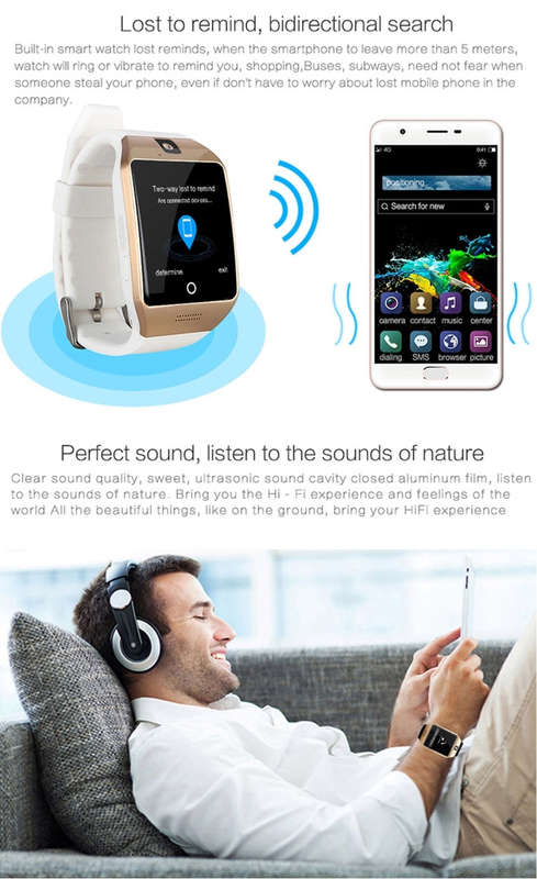 Q18S 1.54 inch IPS Screen MTK6260A Bluetooth 3.0 Smart Watch Phone, Pedometer / Sedentary Reminde...