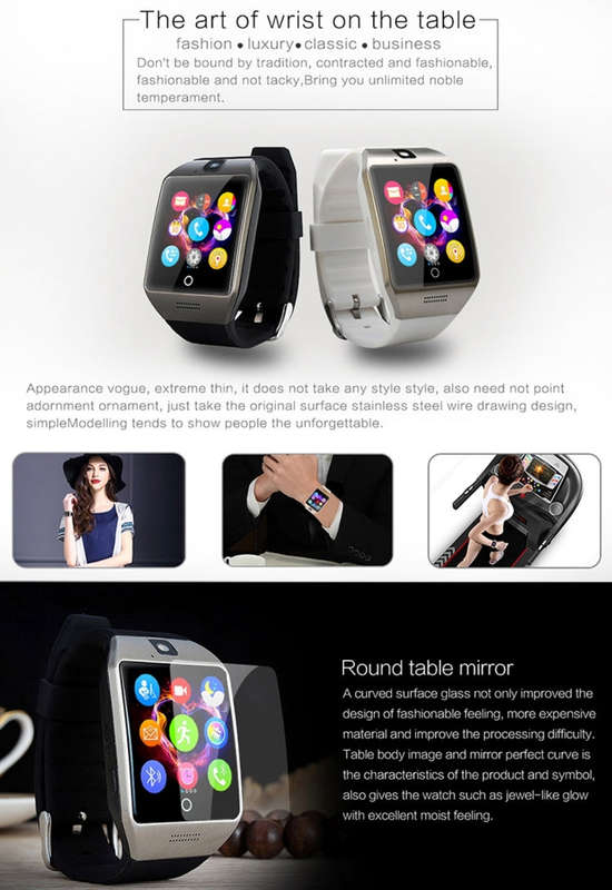 Q18S 1.54 inch IPS Screen MTK6260A Bluetooth 3.0 Smart Watch Phone, Pedometer / Sedentary Reminde...