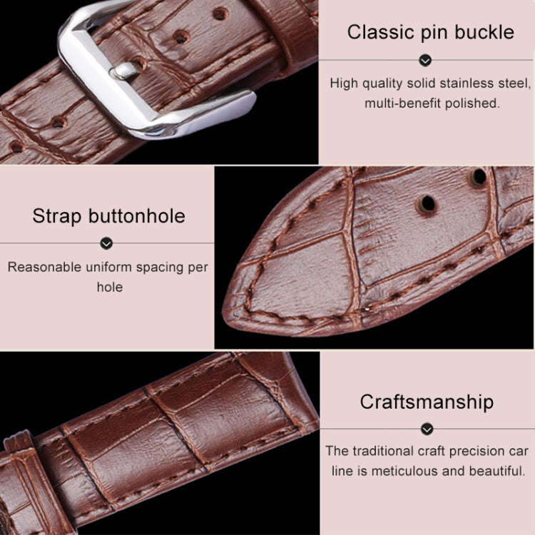 Calfskin Detachable Watch Leather Watch Band, Specification: 18mm (Black)