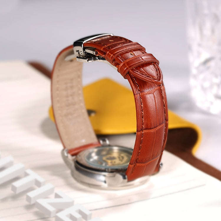 Calfskin Detachable Watch Leather Watch Band, Specification: 18mm (Black)