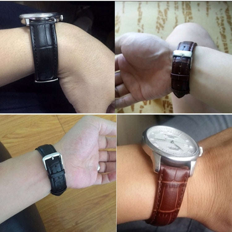 Calfskin Detachable Watch Leather Watch Band, Specification: 18mm (Black)