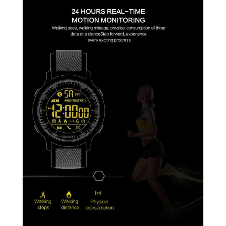EX18 Smart Sports Watch FSTN Full View Screen Luminous Dial High Tensile TPU Strap, Support Steps...