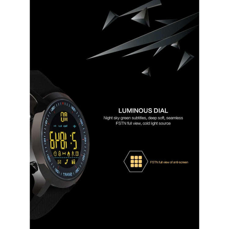 EX18 Smart Sports Watch FSTN Full View Screen Luminous Dial Stainless Steel Strap, Support Steps ...