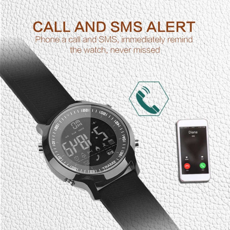 EX18 Smart Sports Watch FSTN Full View Screen Luminous Dial Stainless Steel Strap, Support Steps ...