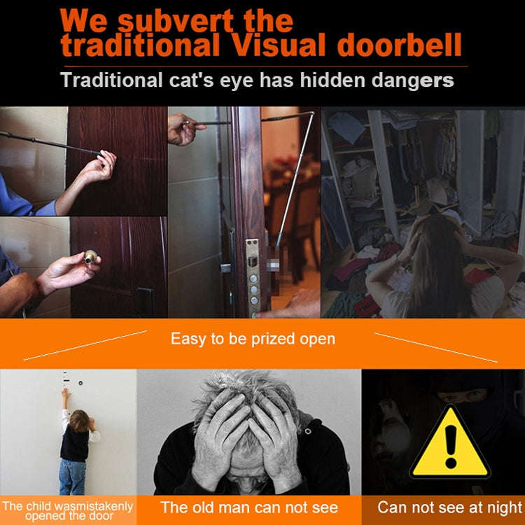 M4300A 4.3 inch Display Screen 3.0MP Camera Video Smart Doorbell, Support TF Card (32GB Max) & Mo...