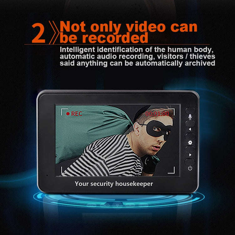 M4300A 4.3 inch Display Screen 3.0MP Camera Video Smart Doorbell, Support TF Card (32GB Max) & Mo...