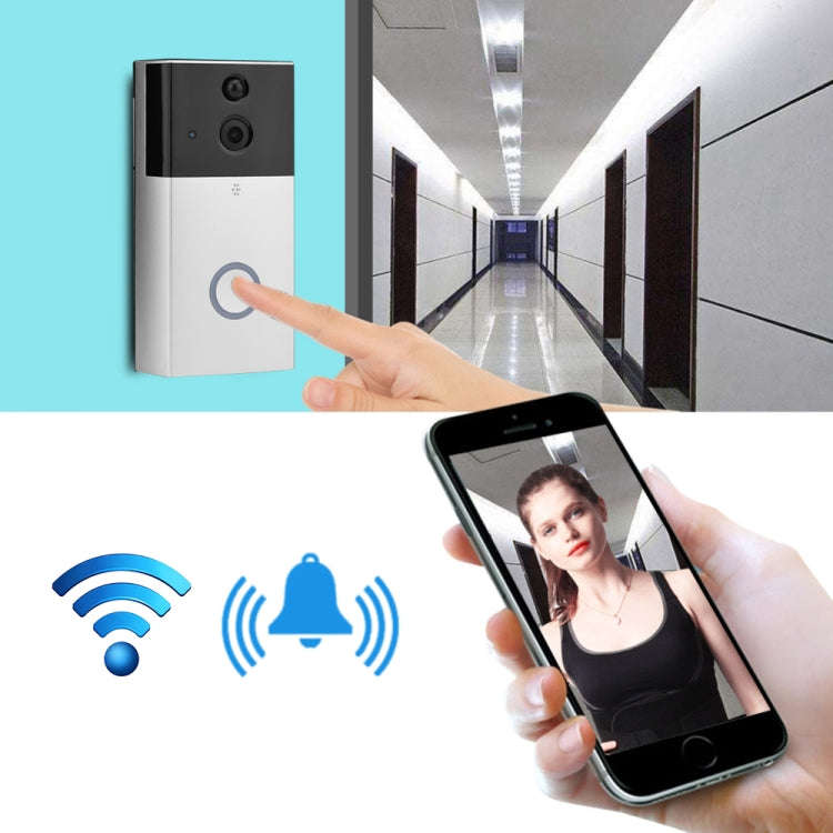VESAFE HD 720P Security Camera Smart WiFi Video Doorbell Intercom, Support TF Card & Infrared Nig...