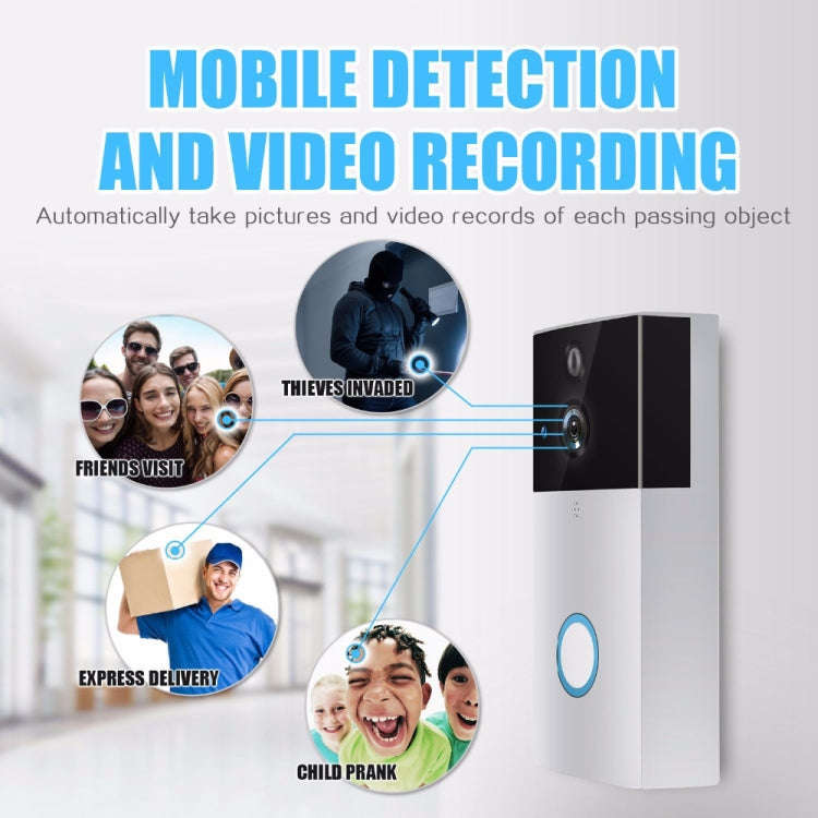 VESAFE HD 720P Security Camera Smart WiFi Video Doorbell Intercom, Support TF Card & Infrared Nig...